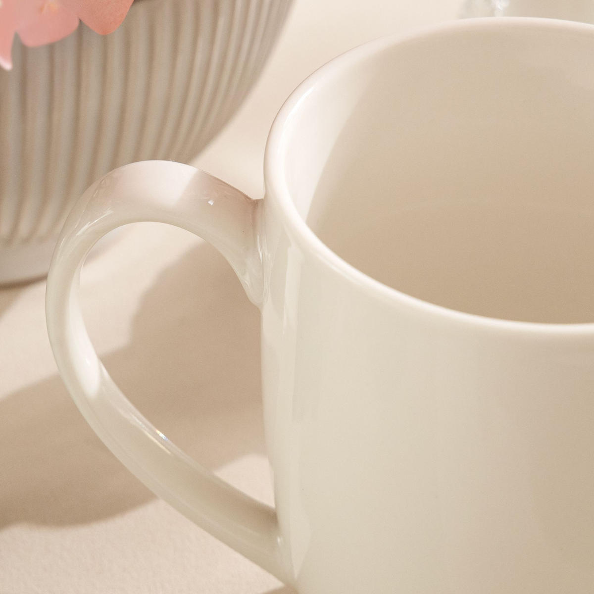 TASSEN-SET BECHER-SET AD BELLA 6-tlg,Porzellan, ecru - Ecru, Keramik (0.4L) - KONSIMO®