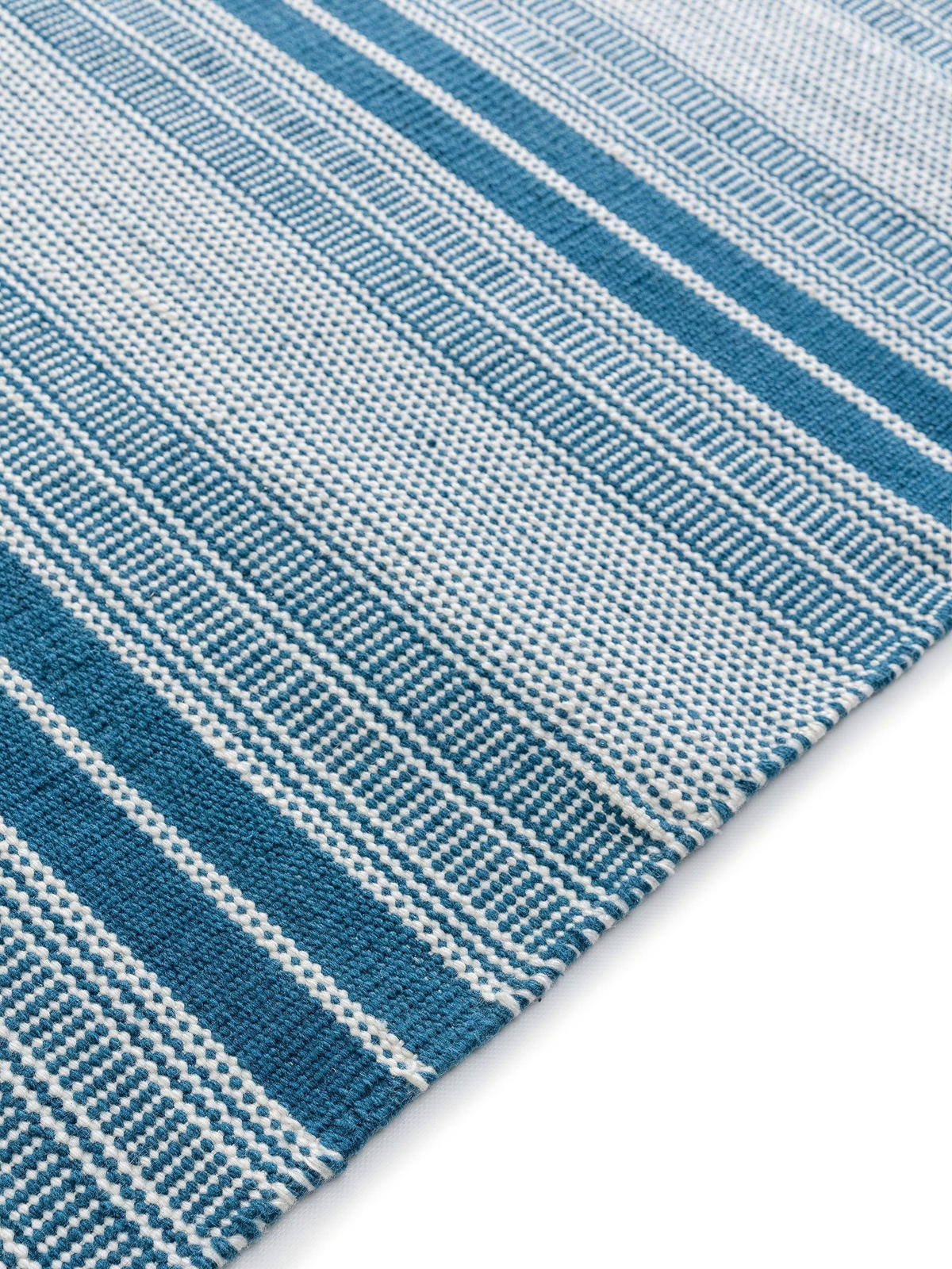 OUTDOOR-TEPPICH Siena handgewebt 200/300 cm - Petrol, Kunststoff (200/300cm) - benuta Nest