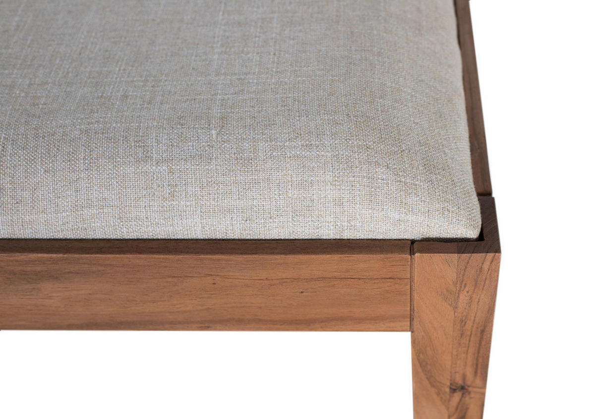 SITZBANK aus Akazienholz mit beigem Stoffbezug - Braun, Holz (42/50/180cm) - Giner y Colomer