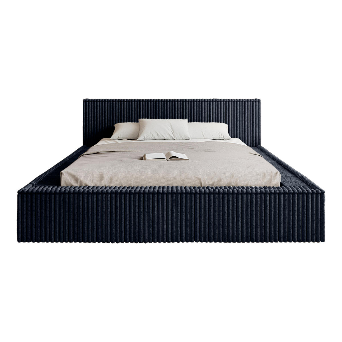 POLSTERBETT ALENZO 180x200 cm, Anthrazit - Anthrazit, Textil (200/180cm) - Fedve