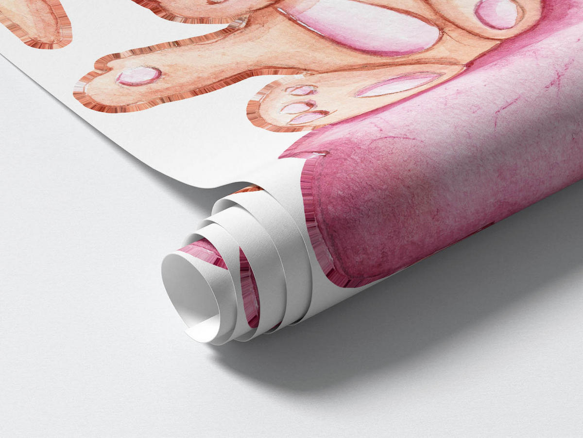 WANDAUFKLEBER 60x96cm - Schafe, Lämmer und Kaninchen - Multicolor, Kunststoff (60/96/0.1cm) - Wallfluent