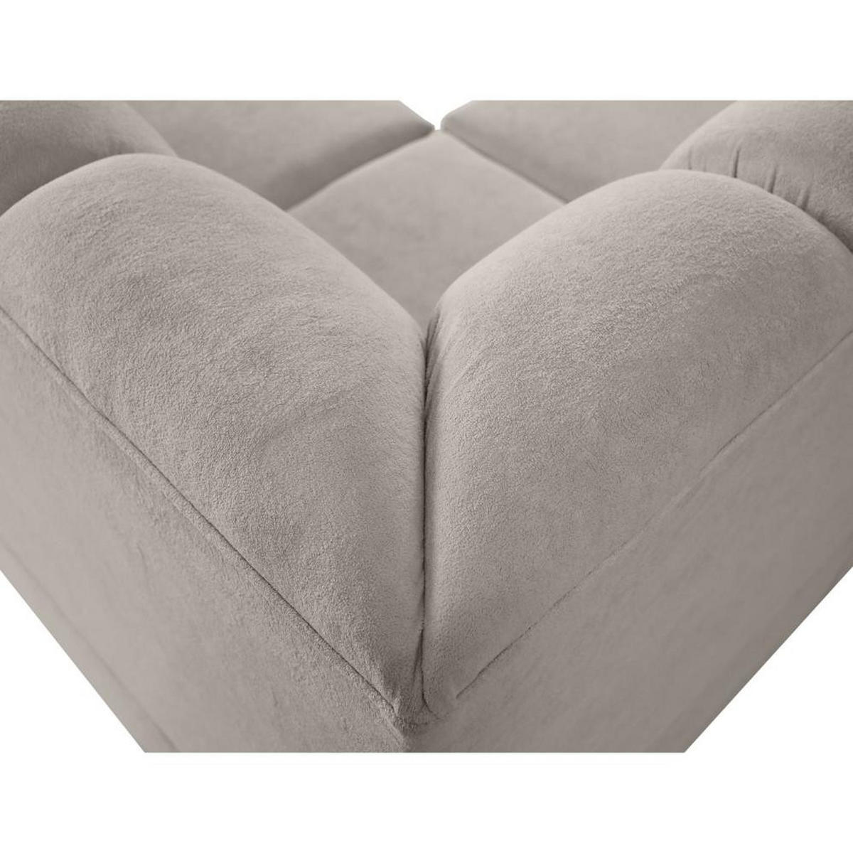 ECKSCHLAFSOFA Zoja rechts cappuccino - Schwarz/Cappuccino, Textil (261/193cm) - Beautysofa