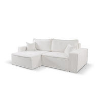 ECKSOFA Bohoo Mit Schlaffunktion Ecru Links - Ecru, Holz (140/248cm) - Kaiser Möbel