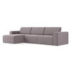 ECKSOFA Links Samt Stoff Violett - Lila/Flieder, Kunststoff/Textil (167/314cm) - Makamii