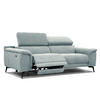 RELAXSOFA FIERO 3-Sitzer mit 1 Relaxfunktion, mintgrün - Schwarz/Mintgrün, Holzwerkstoff/Textil (212/82/103cm) - Courtois Laville