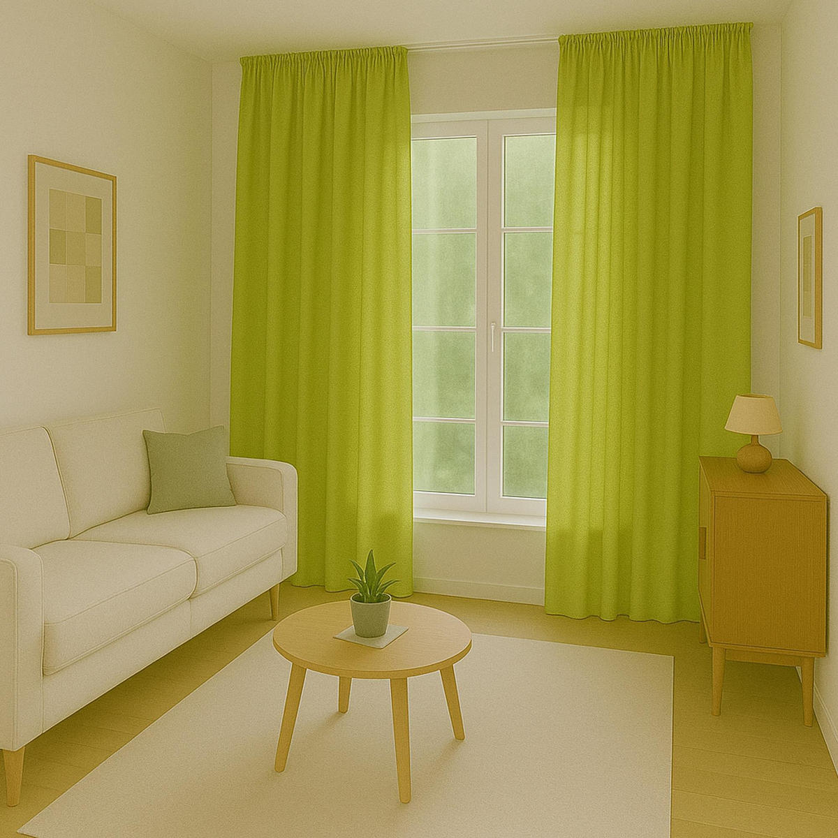 GARDINE Universalband "blickdicht" 2er Pack Grün 140x145 cm - Grün, Textil (140/145cm) - Bestlivings