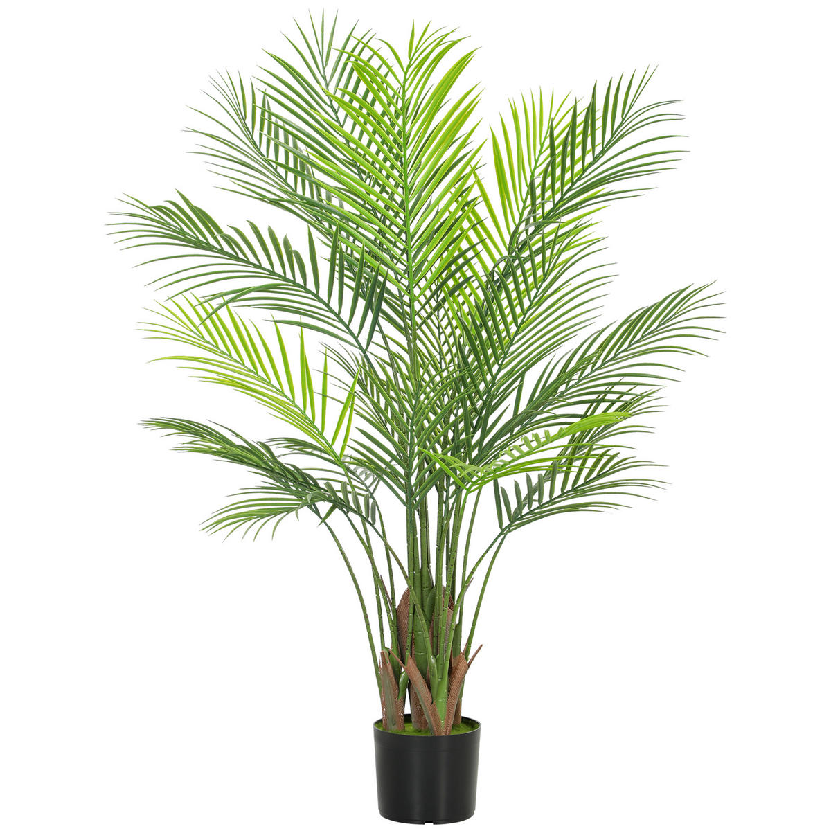KUNSTPFLANZE DE-08589 Areca-Palme 120 cm im Topf Grün - Grün, Kunststoff (120cm) - ComfortXL