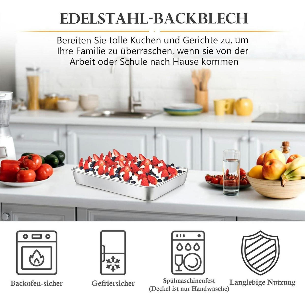 BACKFORM mit Deckel 31 x 24 x 5 cm Edelstahl jetzt nur online XXXLutz.de