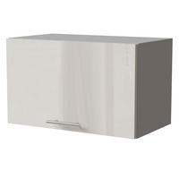 KLAPPHÄNGESCHRANK Brerra W4B/60 Grau / RAL 9001 creme Hochglanz 60 / 32,5 / 36cm mit Gasdruckdämpfer - Creme/Grau, Holz/Holzwerkstoff (60/36/32.5cm) - Feldmann-Wohnen