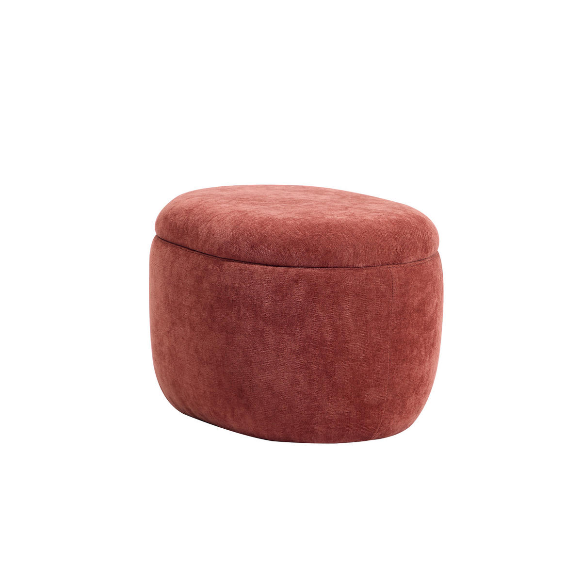 POUF Stoff Terracotta - Rot, Textil (48/31/35cm) - Nordlys