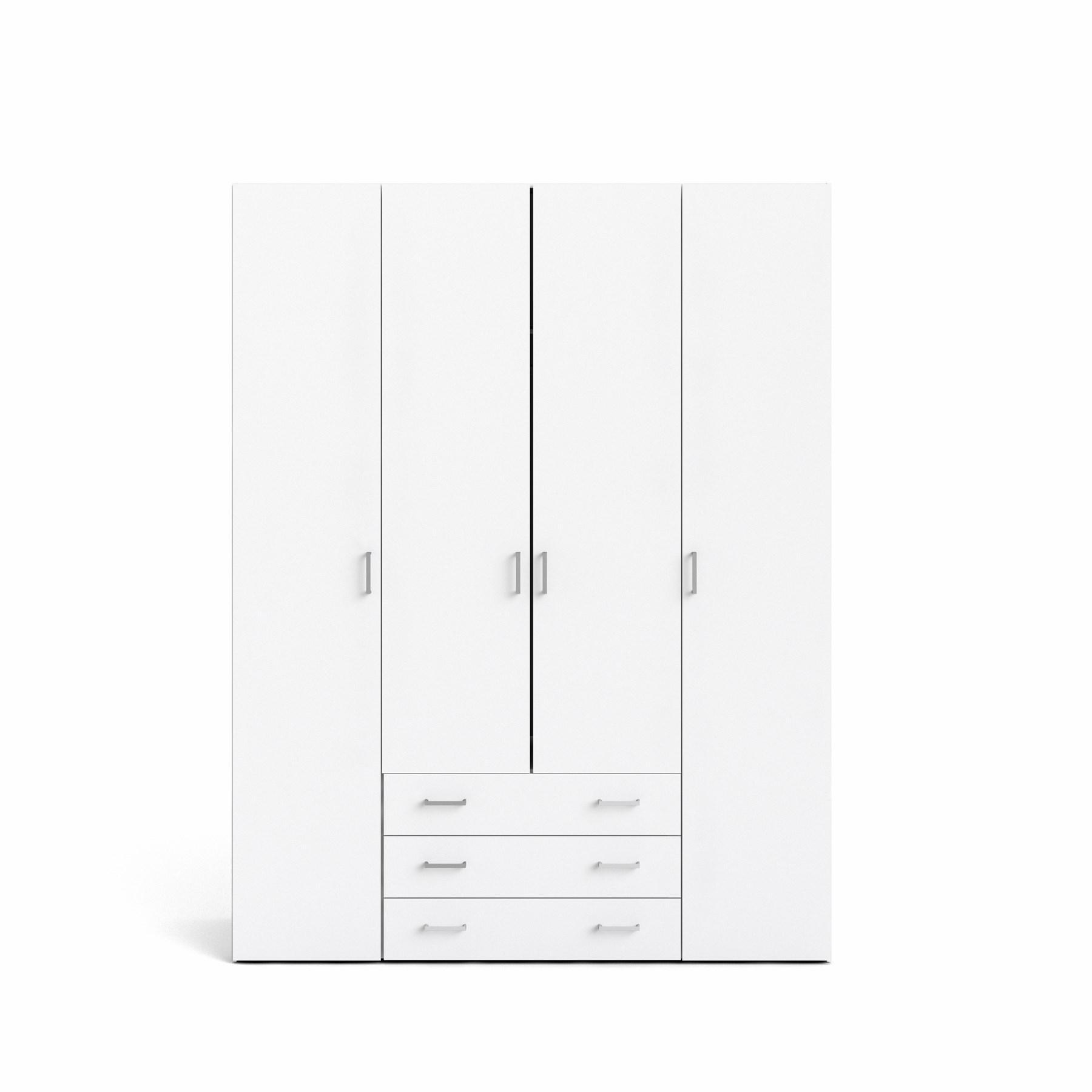 KLEIDERSCHRANK weiß - Weiß, Holzwerkstoff (154/200/50cm) - ebuy24