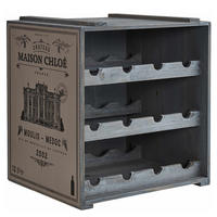 WEINREGAL Vinothek - Taupe, Holz (32/39/36cm) - BUTLERS