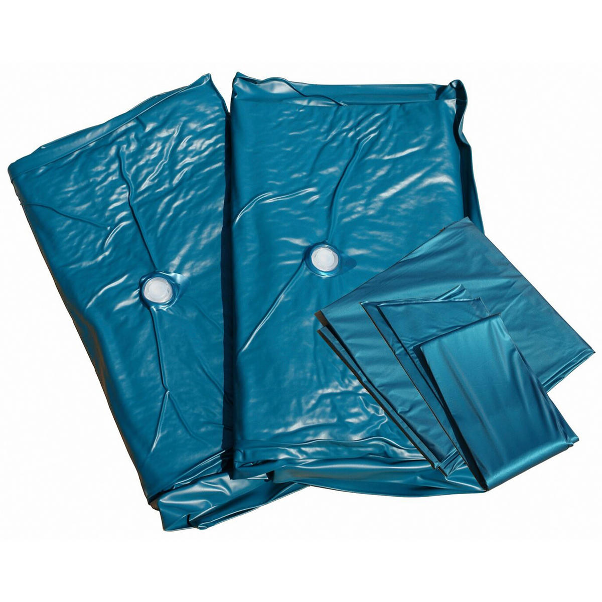 WASSERBETTMATRATZE Voll beruhigt 160/200/20 cm Dual - Blau, Textil (160/200cm) - Beliani