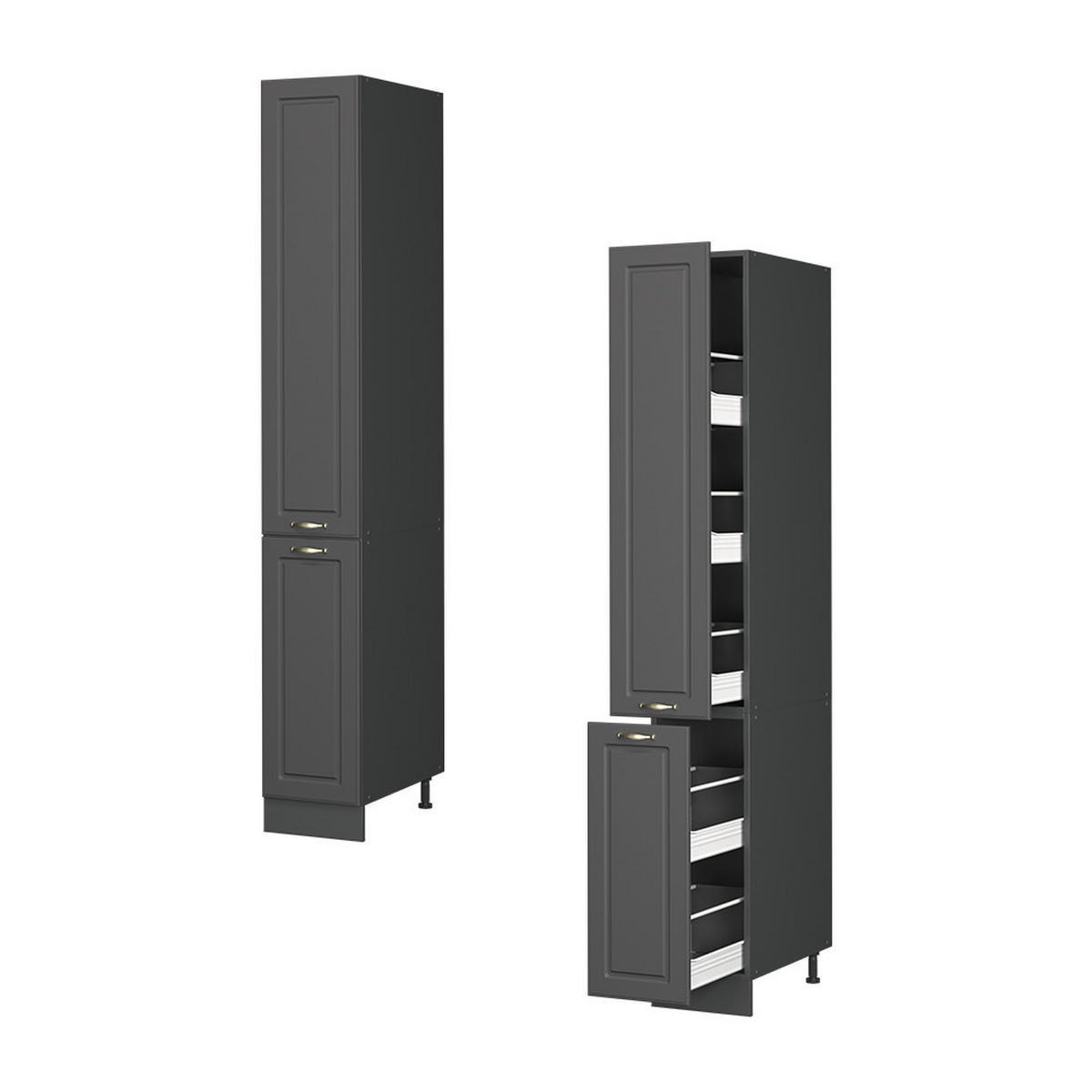 SPODNÍ SKŘÍŇKA KUCHYŇSKÉ LINKY Fame-Line Anthrazit-Gold Landhaus - antracitová, kompozitní dřevo (30/206.8/58cm) - Vicco