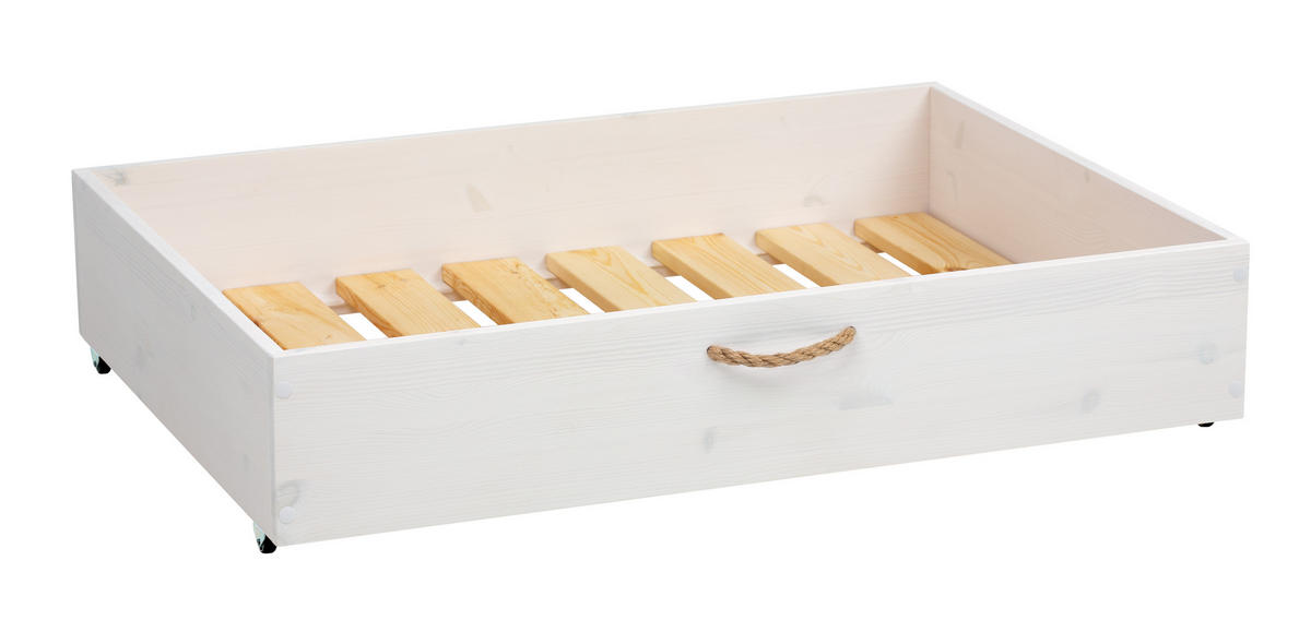 BETTKASTEN 110x80 cm - Weiß/Braun, Holz - MSL wooden furniture