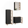 BADMÖBEL-SET Karen Sonoma/Anthrazit 3 Teile - Anthrazit, Holzwerkstoff (80/65/35cm) - Vicco