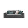 SOFA 2-SITZER MADELINE Grau Cord - Schwarz/Grau, Kunststoff/Textil (230/85/127cm) - KAWOLA