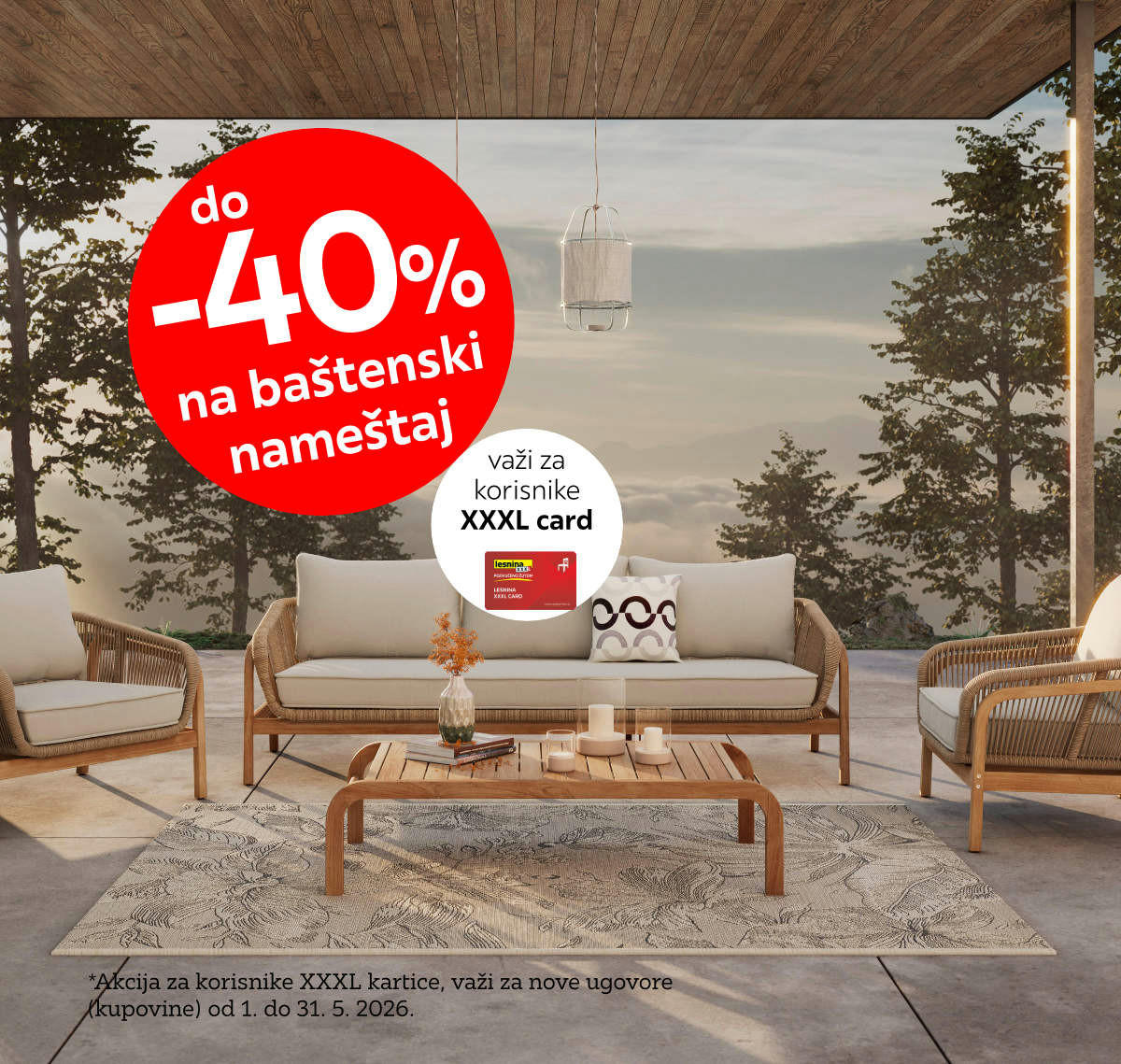 Do 40% na baštenski nameštaj