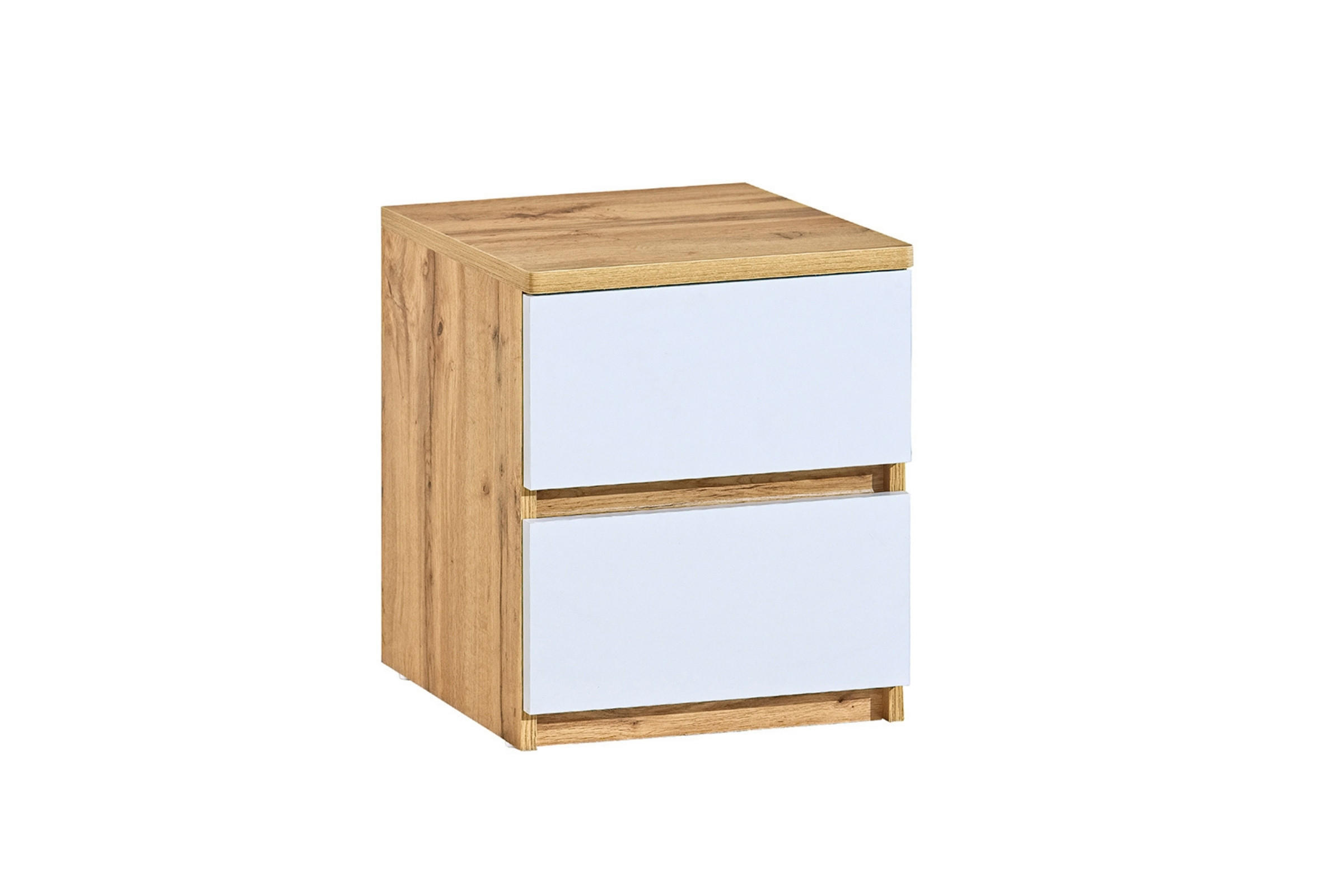KINDER-NACHTTISCH ARCO 10 in Weiß Arctic Matt / Wotan Eiche - Eiche Wotan/Weiß, Holzwerkstoff (40/50/40cm) - Deine Möbel 24