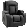 MASSAGESESSEL Kunstleder Schwarz - Schwarz, Kunststoff/Metall (94/104/85cm) - HOMCOM