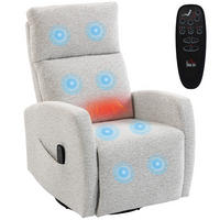 MASSAGESESSEL Creme mit Massagefunktion und Heizung 163/73,5/86 cm - Creme, Textil (163/86/73.5cm) - PANGIVO
