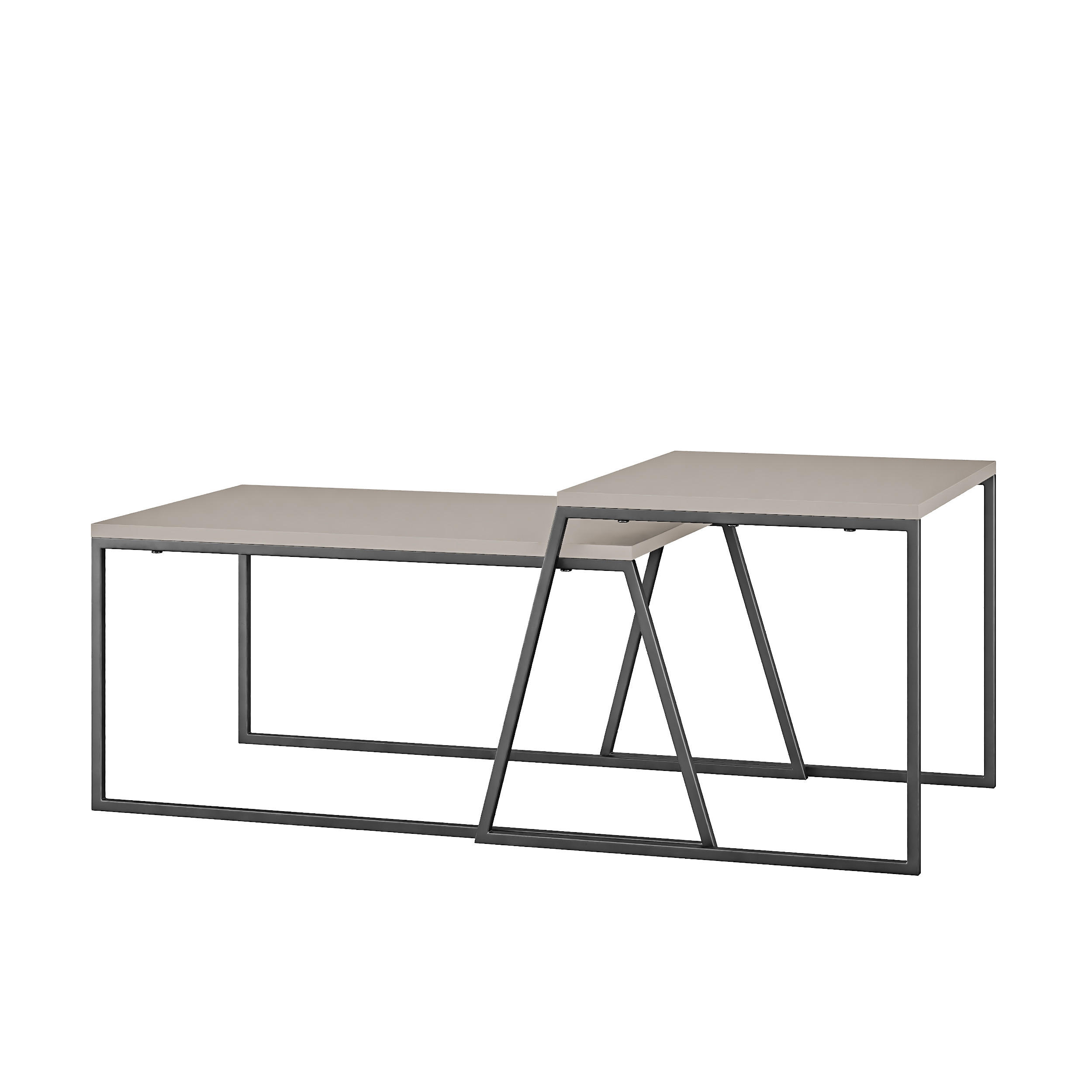Decortie Couchtisch-Set Mokka 88x38x50 cm