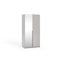 DREHTÜRENSCHRANK THALIA 100/204/58cm 2-türig mit Spiegel Kaschmir - Kaschmir, Holzwerkstoff (100/204/58cm) - MASSENO