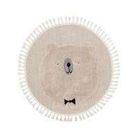 OTROŠKA preproga Momo kremne barve ø 120 cm - bež, tekstil/naravni materiali (120/1cm) - KUNSTLOFT