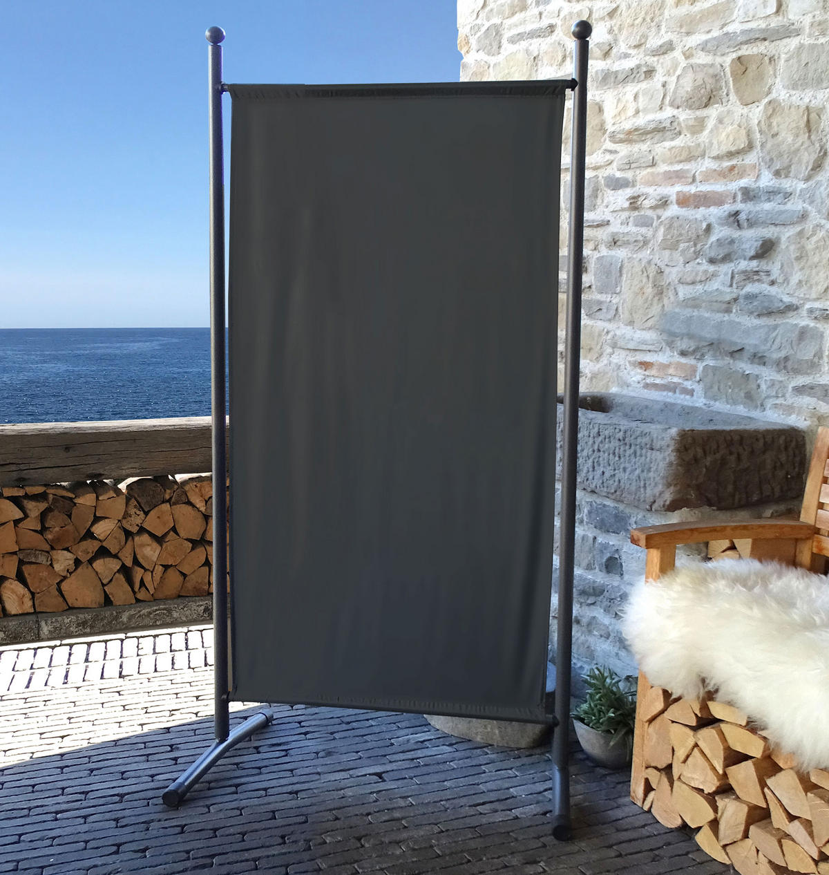 PARAVENT 1-tlg. 180x78 cm Grau - Grau, Metall (78/180cm) - QUICK STAR