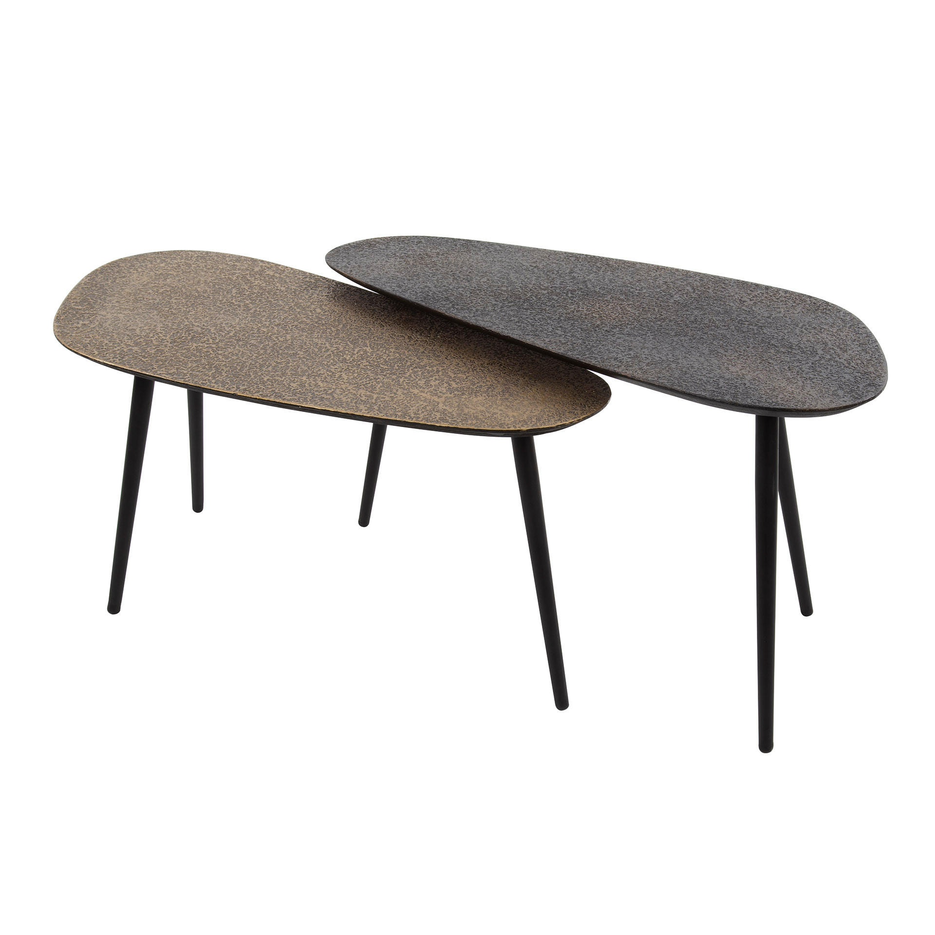 COUCHTISCH Jay Grau 39/84/ 42 cm 2er-Set - Grau, Metall (39/84/42cm) - Hoyz Collection