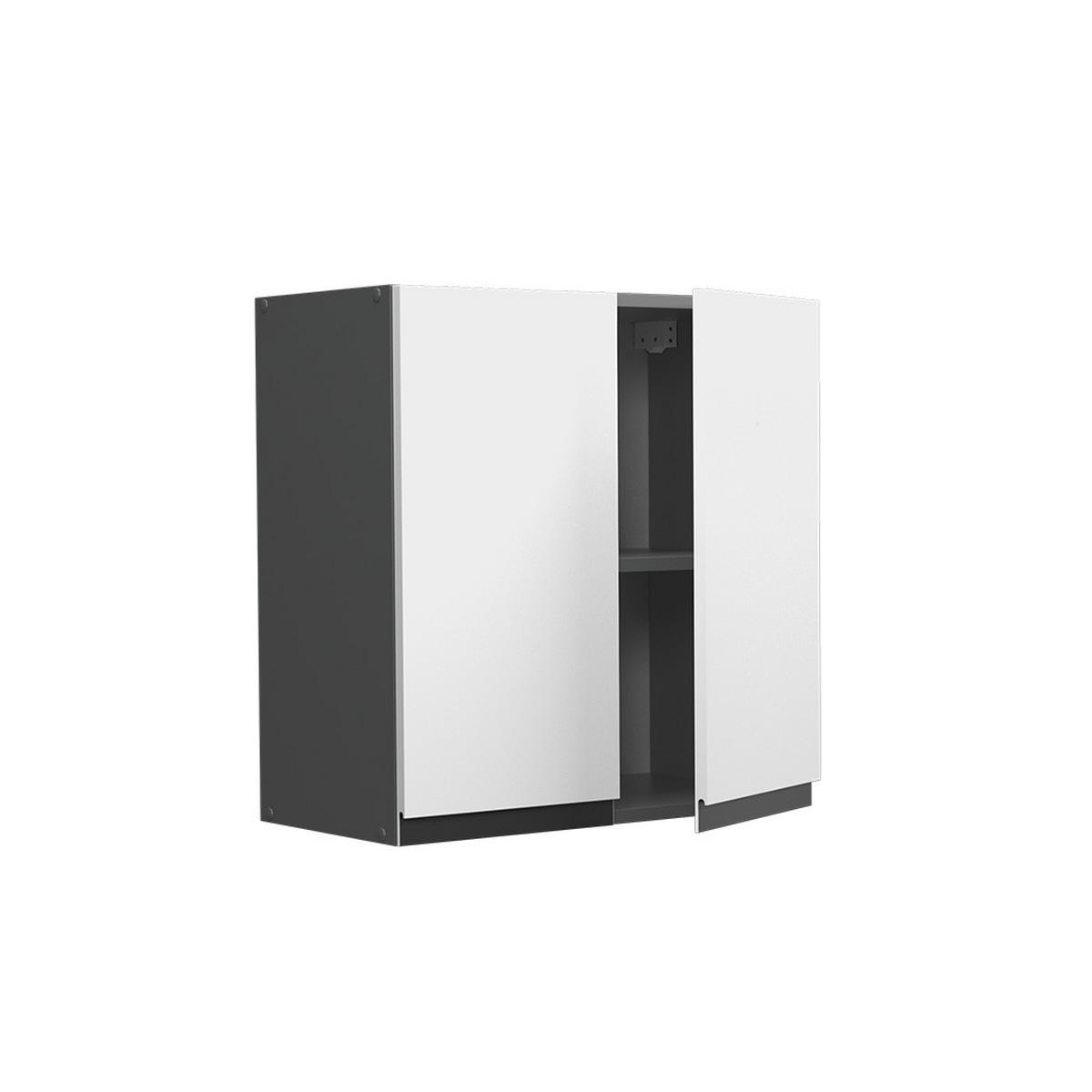 HÄNGESCHRANK R-Line Weiß 60 cm J-Shape - Anthrazit/Weiß, Holzwerkstoff (60/60/31cm) - Vicco