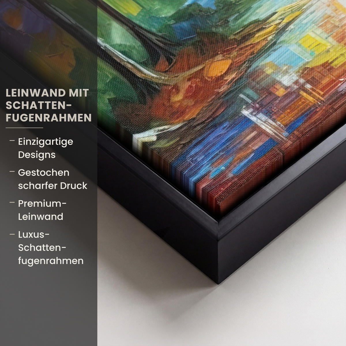 LEINWAND Bilder mit Rahmen - Landschaft - Wald - Farben - Natur - 30x40 - Multicolor, Textil (30/40cm) - MuchoWow