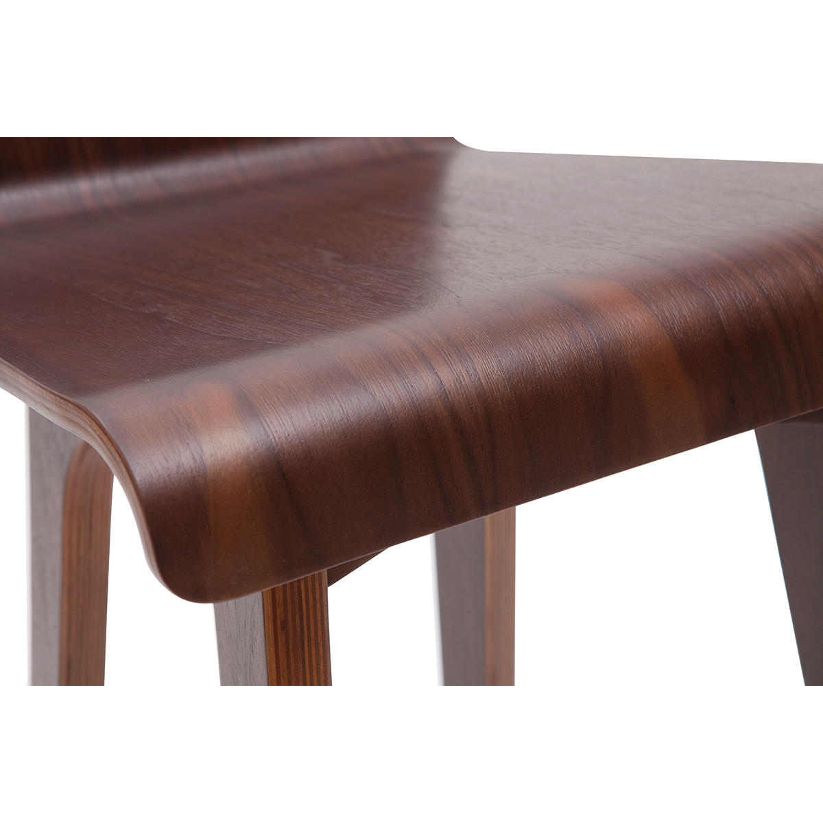 BARHOCKER Skandinavisch Dunkles Holz 65 cm BALTIK - Braun, Holz (44/77.5/39.5cm) - Miliboo