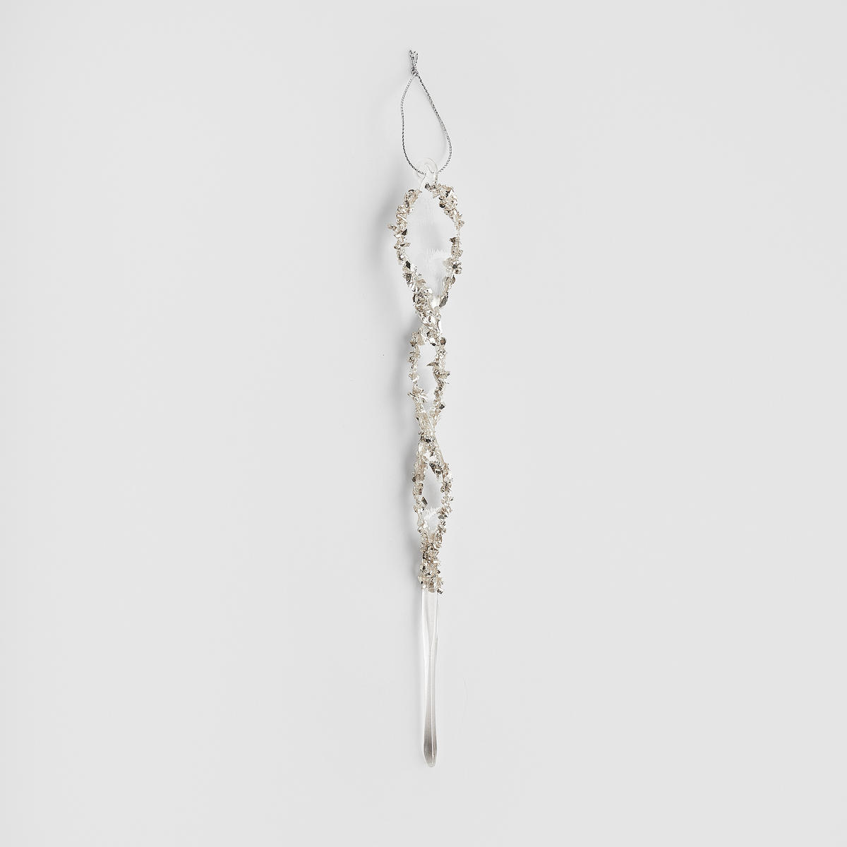 WANDDEKORATION Buse, Silber, 25 cm, Dekorative Weihnachtsdeko - Silberfarben, Glas (1/25/1cm) - home&you