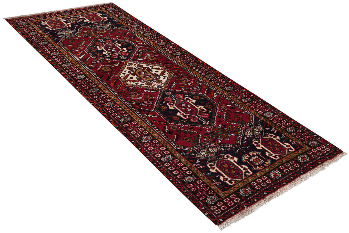 TEPPICH Gashgai Rot 196/78 cm Schurwolle - Rot, Textil (78/196cm) - Looma