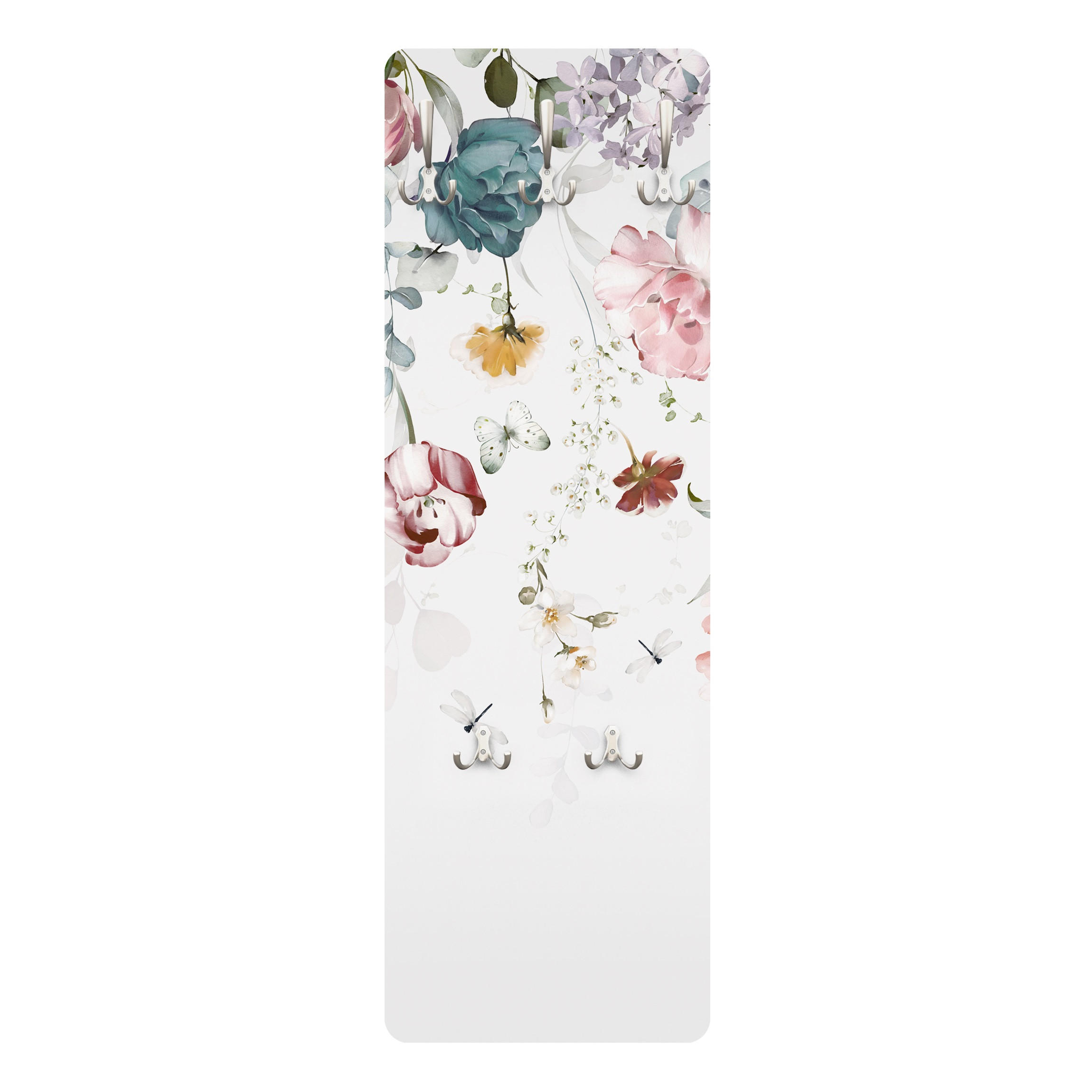 Bilderwelten Wandgarderobe Pastellblau 34x105x1.6 cm