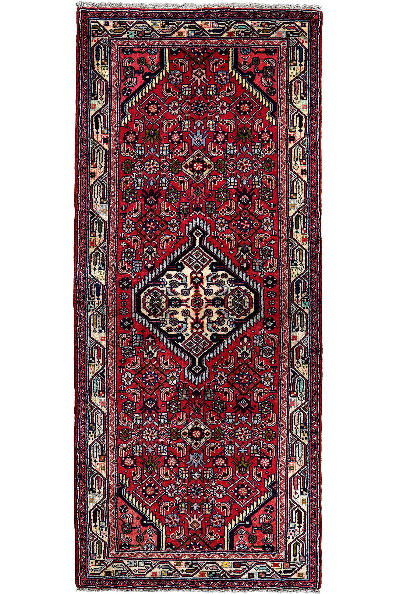 TEPPICH Assadabad Rot 196/81 cm Schurwolle - Rot, Textil (81/196cm) - Looma