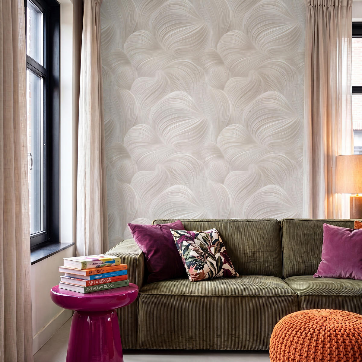 TAPETE - Lines - Ventilator - Beige - 140x220 cm - Creme, Papier (140/220cm) - OnlyWow