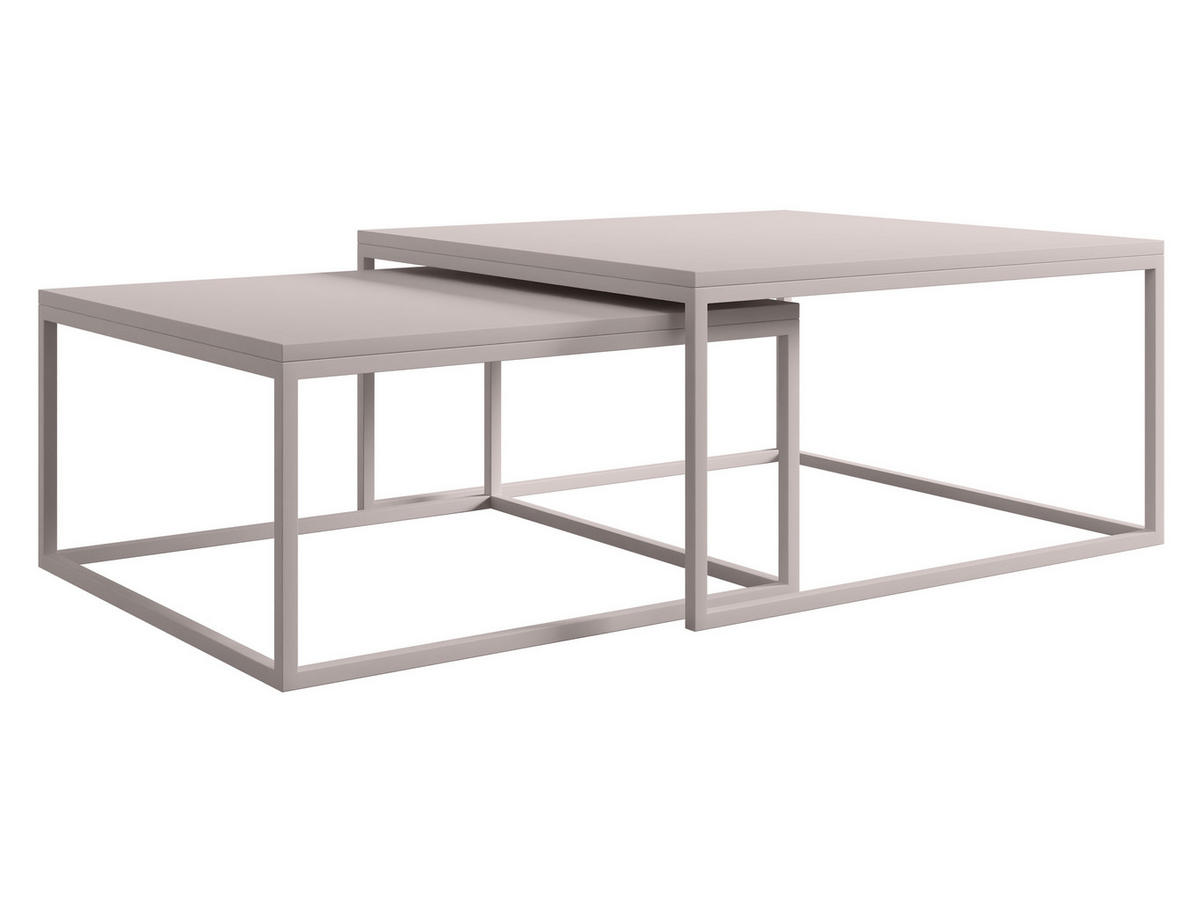 COUCHTISCH-SET Dual Cashmere - Kaschmir, Holzwerkstoff/Metall (76/76/39cm) - MIRJAN24