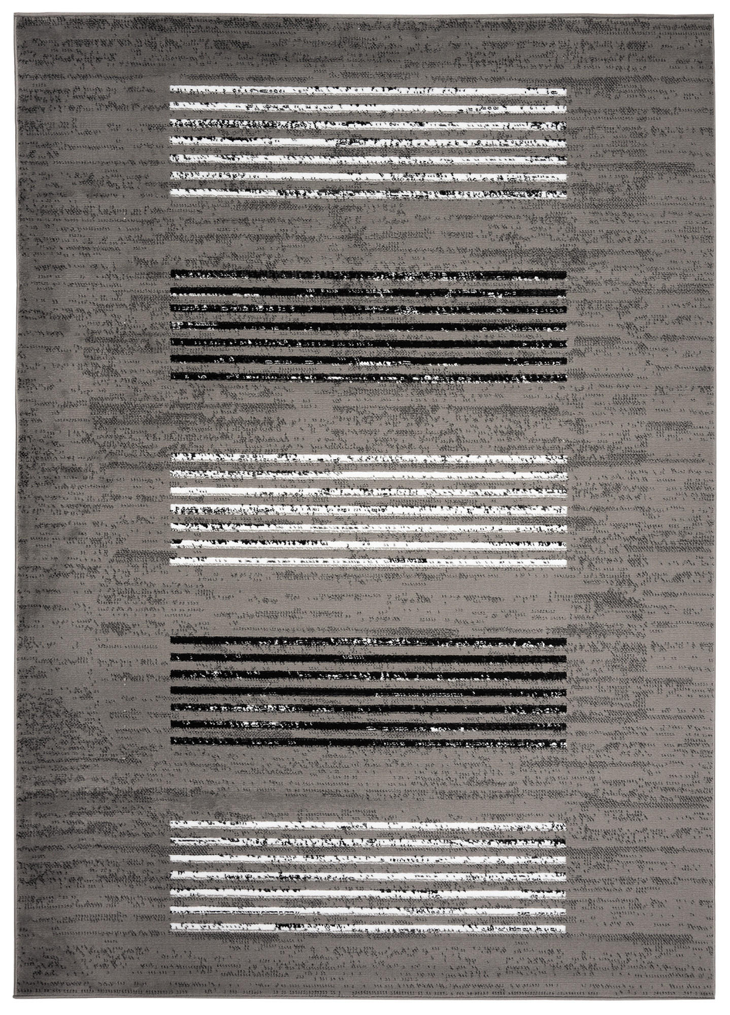 TEPPICH LUXURY Grau Geometrisch Streifen 140/200 cm - Grau, Textil (140/200cm) - Tapiso