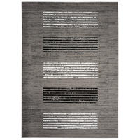 TEPPICH LUXURY Grau Geometrisch Streifen 140/200 cm - Grau, Textil (140/200cm) - Tapiso
