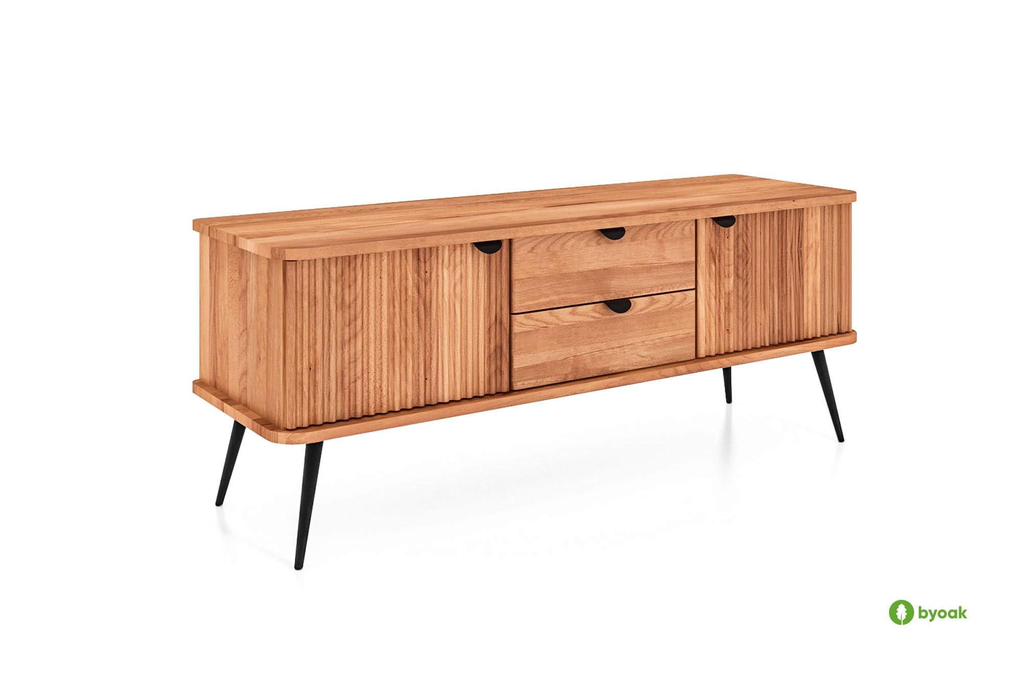 KOMMODE niedrig LINA - Kernbuche, Holz (144/57/46cm) - byoak