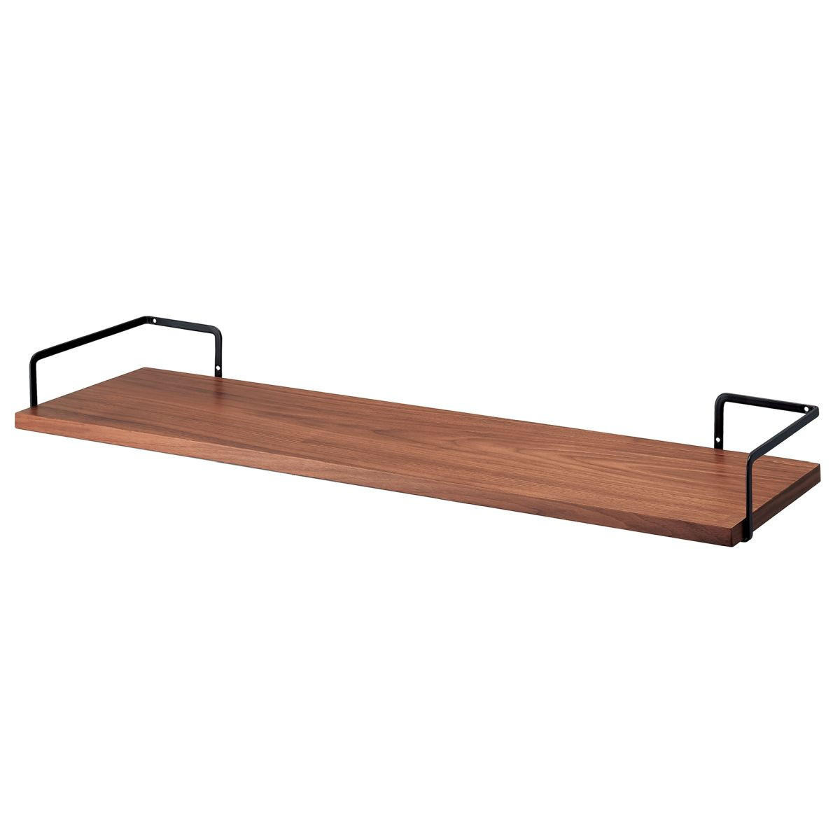 WANDREGAL Tower dunkelbraun 76/7/20 cm - Schwarz, Holz (76/20/7cm) - Yamazaki