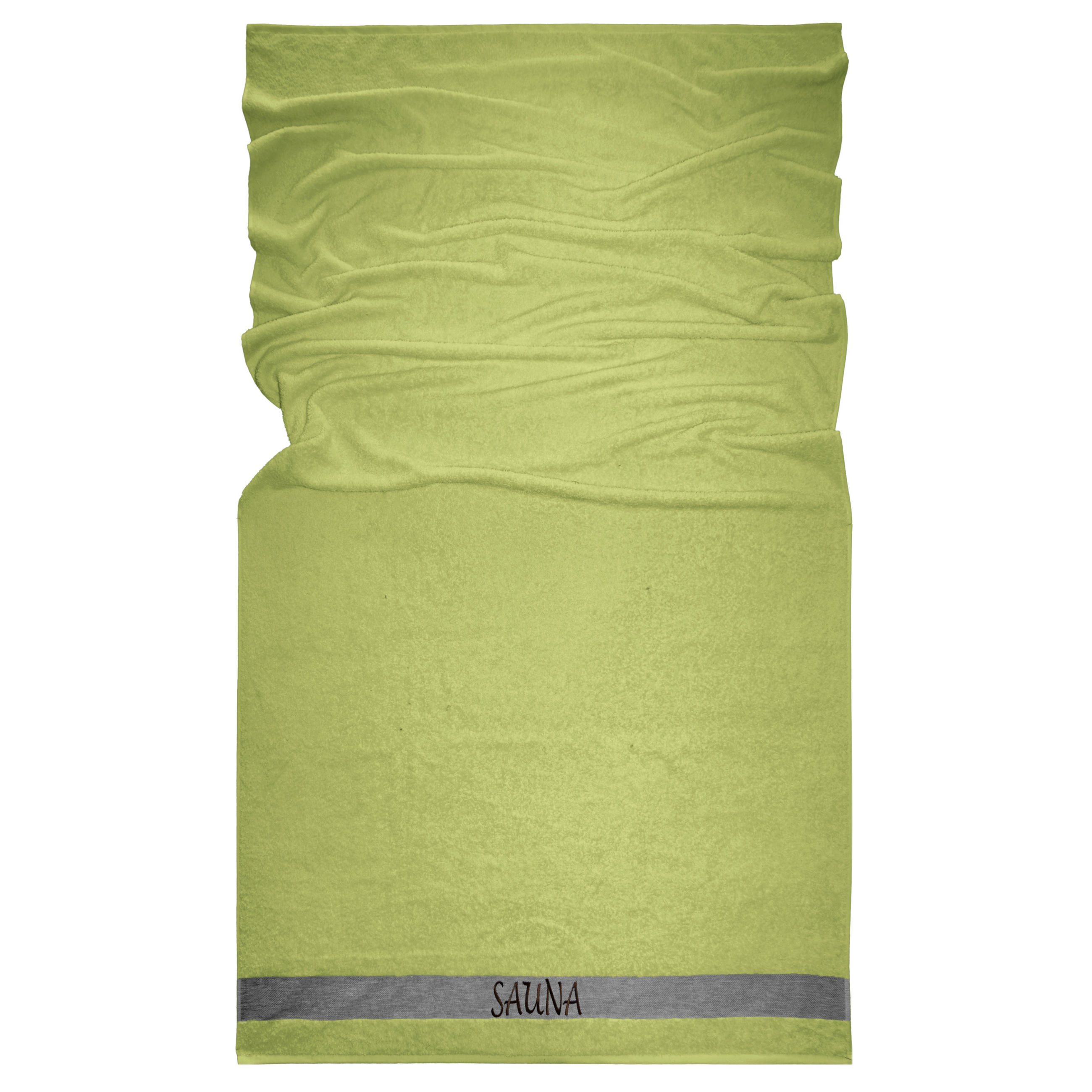 SAUNAHANDTUCH Lima Salbeigrün 100x200 cm - Salbeigrün, Naturmaterialien (100/200cm) - Lashuma