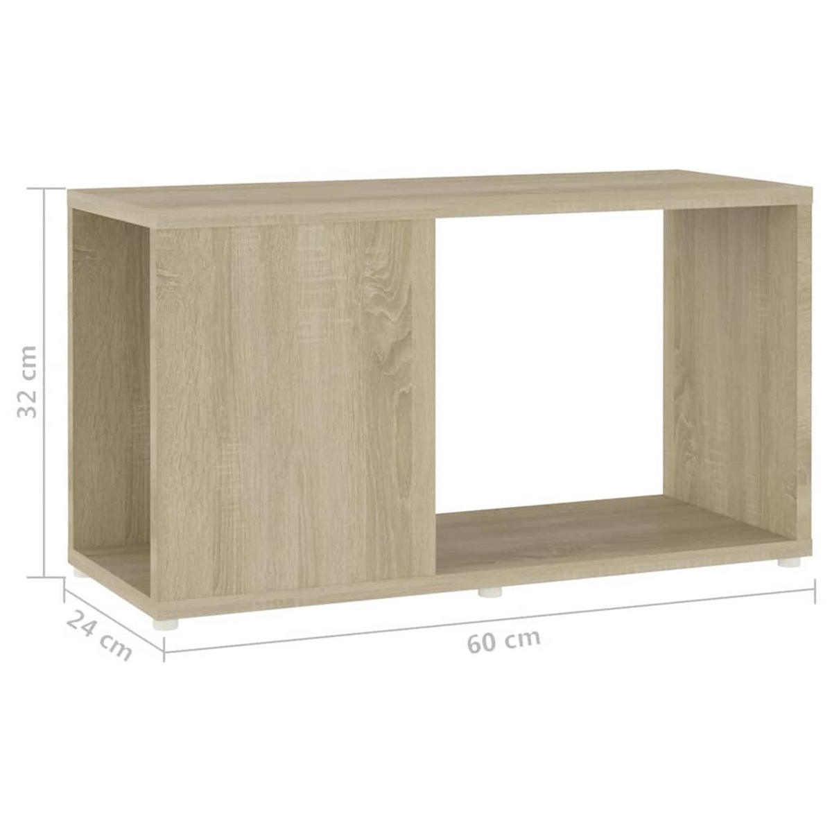 TV-SCHRANK Sonoma-Eiche 60/24/32 Cm Holzwerkstoff - Braun, Holzwerkstoff (60/32/24cm) - vidaXL