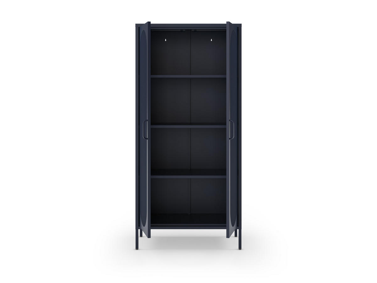 SCHRANK Diora Blau 80/40/170 cm - Blau, Metall (40/170/80cm) - Drawer
