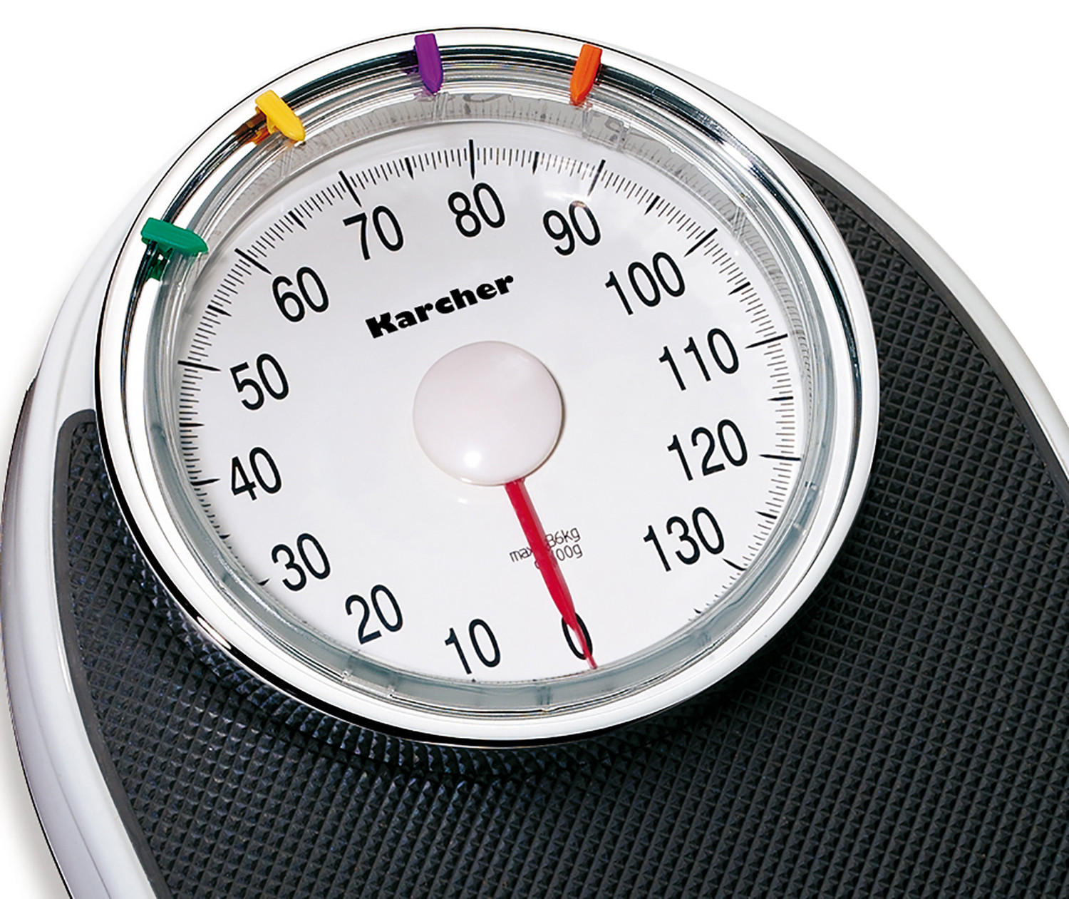 PERSONENWAAGE Libro, analog/mechanisch, Retro-Design, bis max 136kg - Schwarz, Metall (43/28.5/8.3cm) - Karcher
