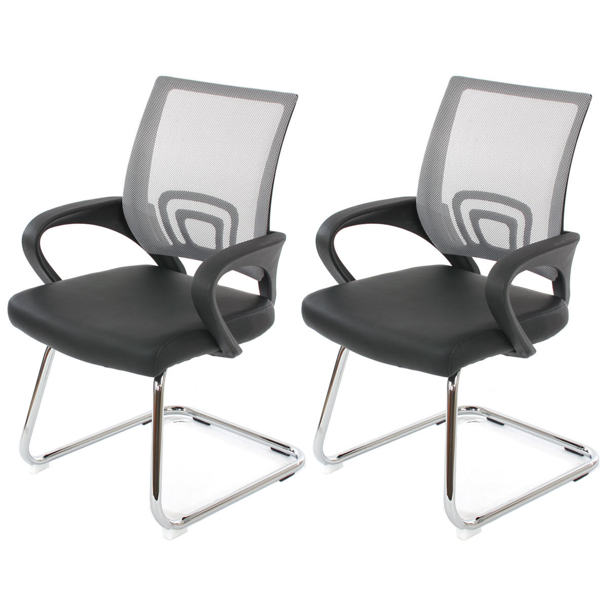 KONFERENZSTUHL Grau 2er-Set - Grau, Textil (57/92/59cm) - MCW