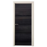 TÜRAUFKLEBER Schwarzer Hintergrund mit einer Plankenstruktur 85x215 cm - Türtapete - Schwarz, Kunststoff (85/0.1cm) - MuchoWow