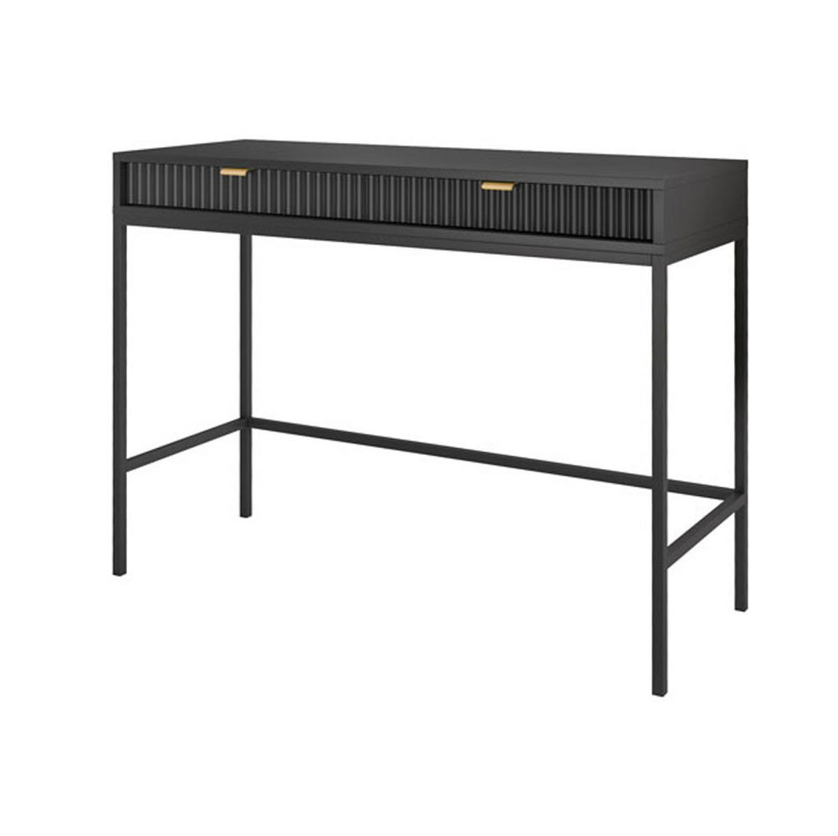 SCHREIBTISCH Nova Schwarz / Schwarz 104 / 50 / 78cm - Schwarz, Holz/Holzwerkstoff (50/104/78cm) - Feldmann-Wohnen